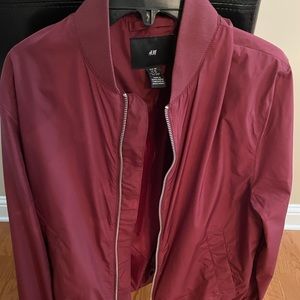 XS Burgundy bomber jacket
